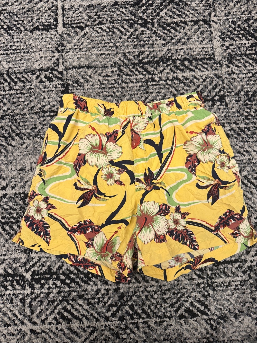 Urban Outfitters Yellow Floral Boat Shorts